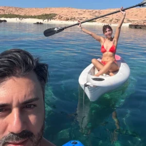 Arriana at daymaniyat waters doing kayaking