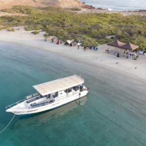 camping and boat view
