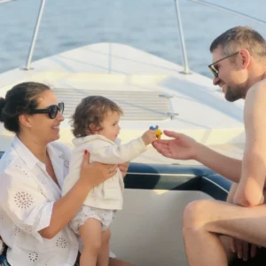 couple playing with baby